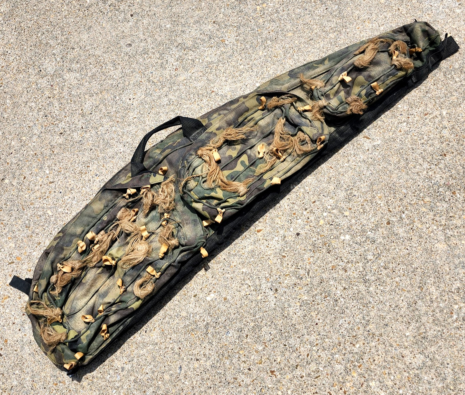 OLDGEN 90s Ghillie Sniper Drag Bag M81 Woodland Rifle Backpack Eagle LBT SEALs