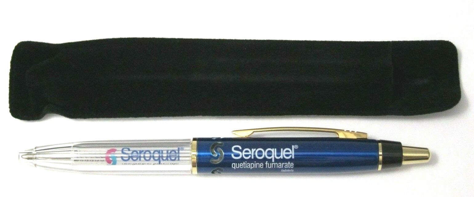 Drug Rep SEROQUEL Collectible Heavy Metal Pen RARE Drug Rep SEROQUEL Collectible Heavy Metal Pen RARE