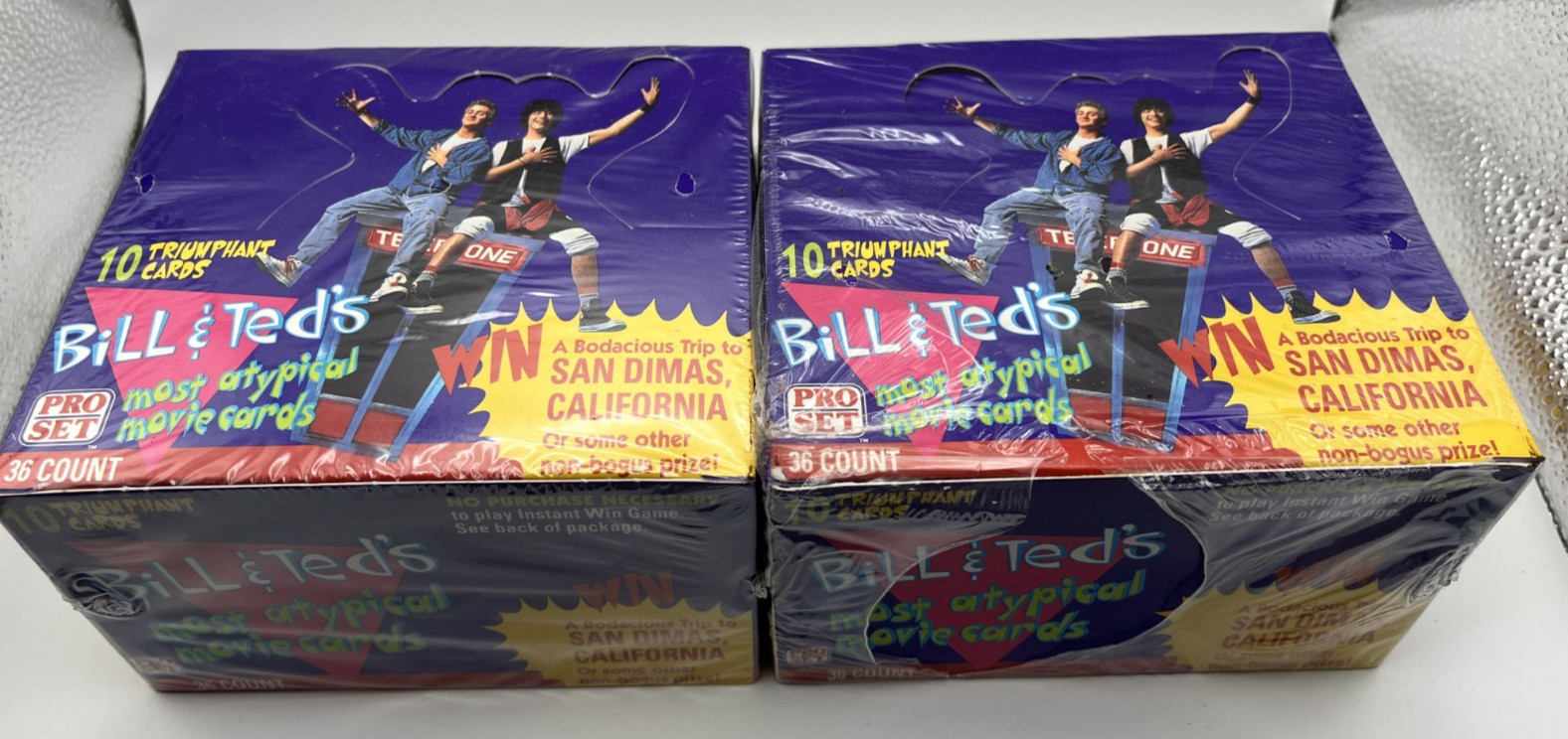 2X 1991 Pro Set Bill & Teds Excellent Adventure Factory Sealed Box Lot Movie 🔥