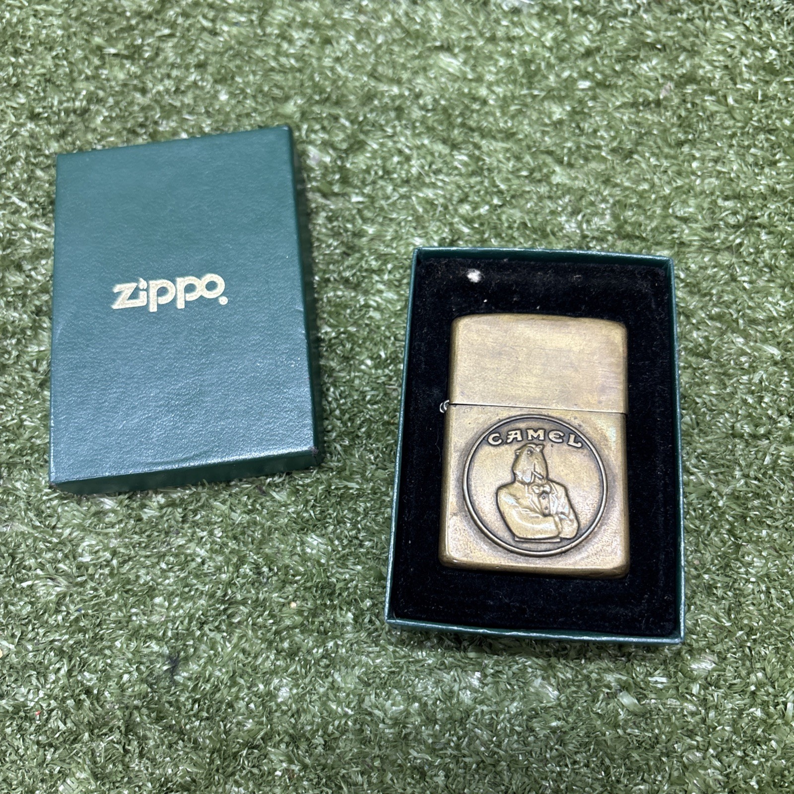 VINTAGE 1932-1992 CAMEL CIGARETTES MEDALLION SOLID BRASS ZIPPO LIGHTER RARE