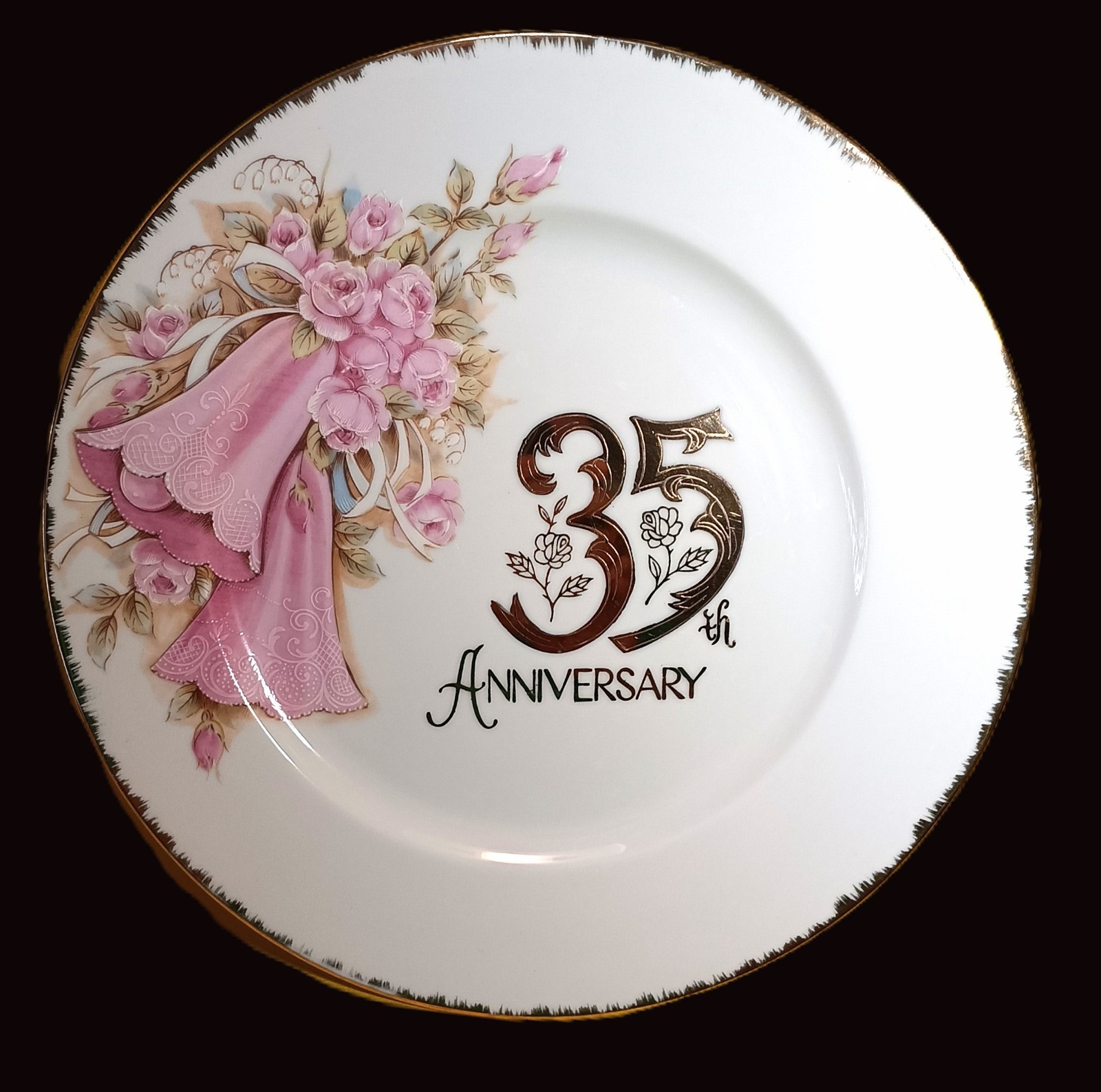 Vintage Chatillon Japan Fine Porcelaine 35th Anniversary Plate (10.5 in)