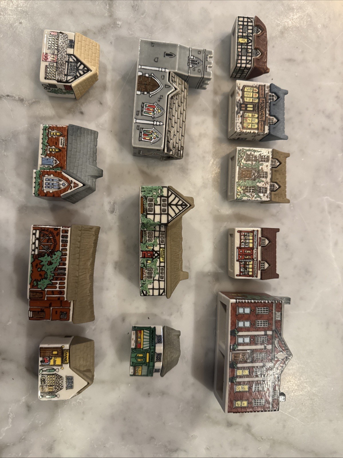 Lot of 12 Vintage WADE Whimsey On Why Village Porcelain Houses