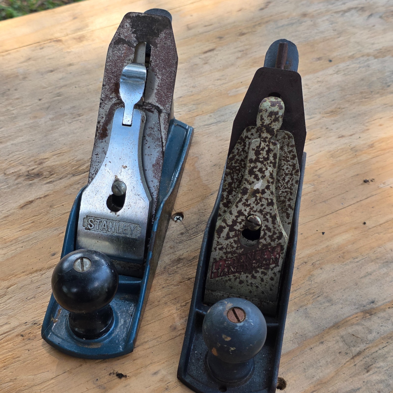 Stanley wood plane vintage lot of 2 made in england usa