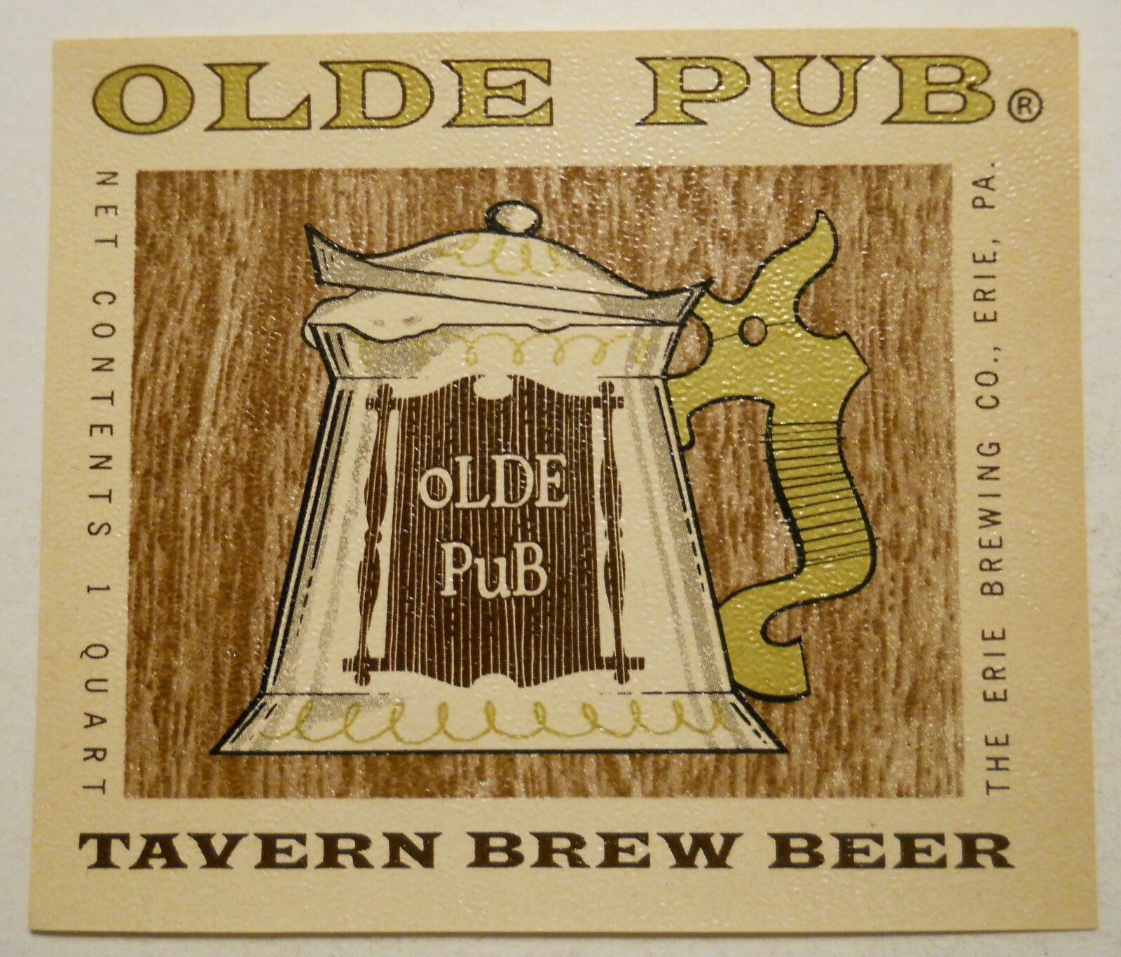 VIntage Olde Pub Tavern Brew Beer (Erie, Pennsylvania) Beer Bottle Label VIntage Olde Pub Tavern Brew Beer (Erie, Pennsylvania) Beer Bottle Label