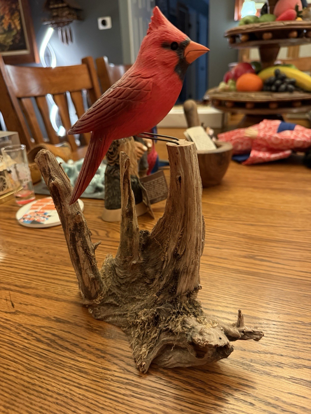 Wood Hand Carved Cardinal Bird Signed Randy Whaley 2013 Wood Hand Carved Cardinal Bird Signed Randy Whaley 2013