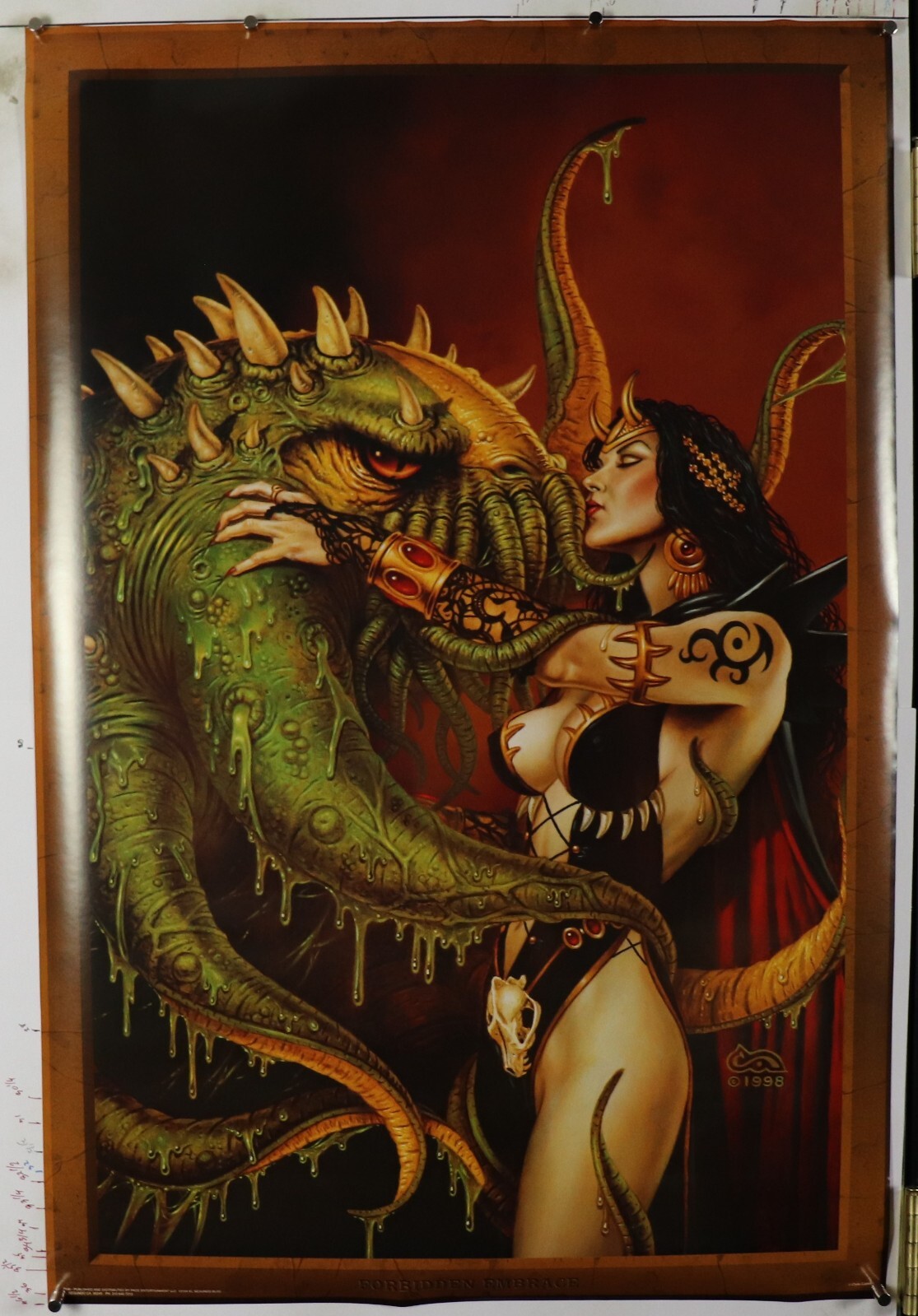 Forbiden Embrace rare poster by Clyde Caldwell 24.25\