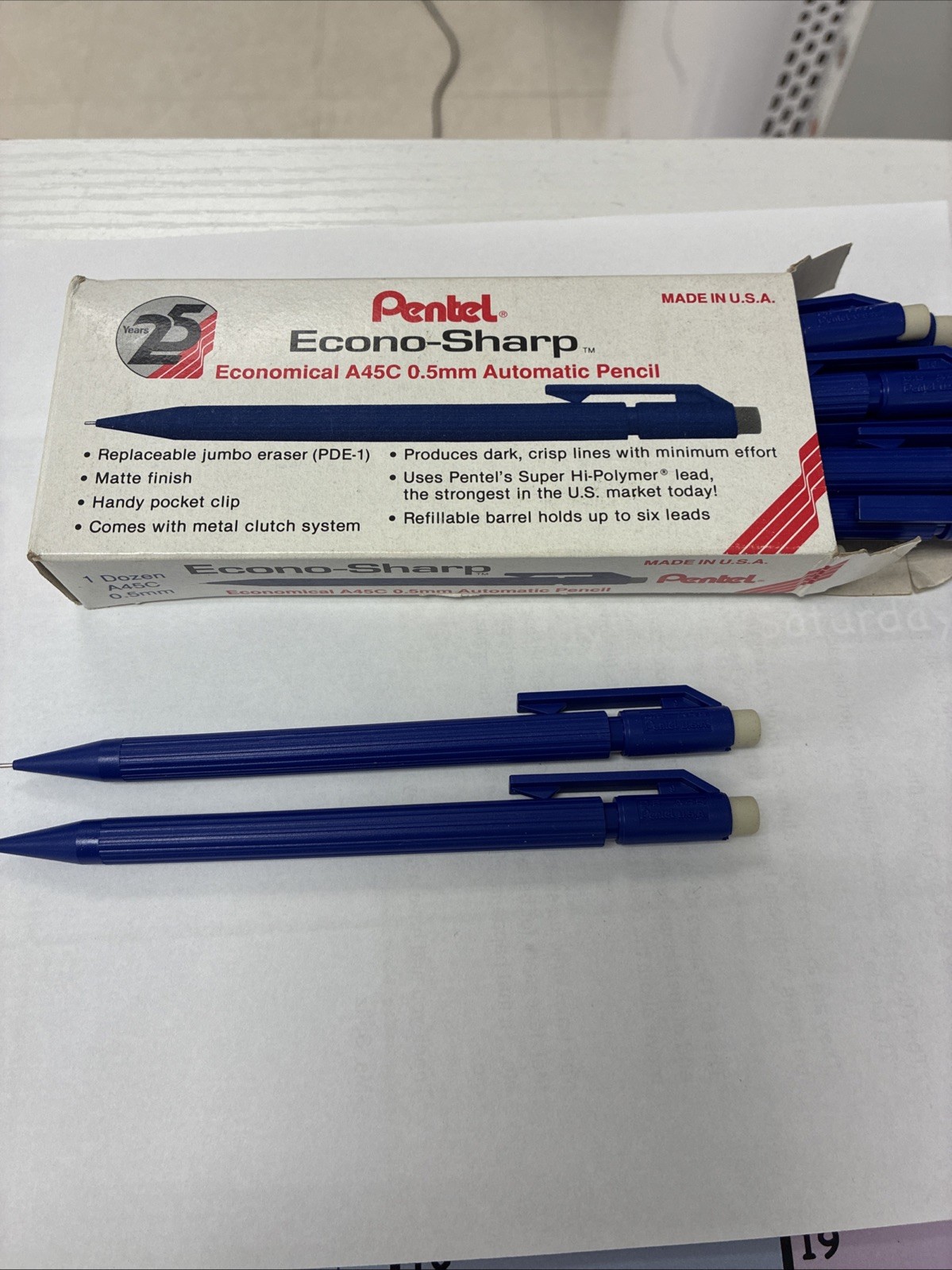 12 Vintage Pentel A45c Blue Automatic Pencils 12 Vintage Pentel A45c Blue Automatic Pencils