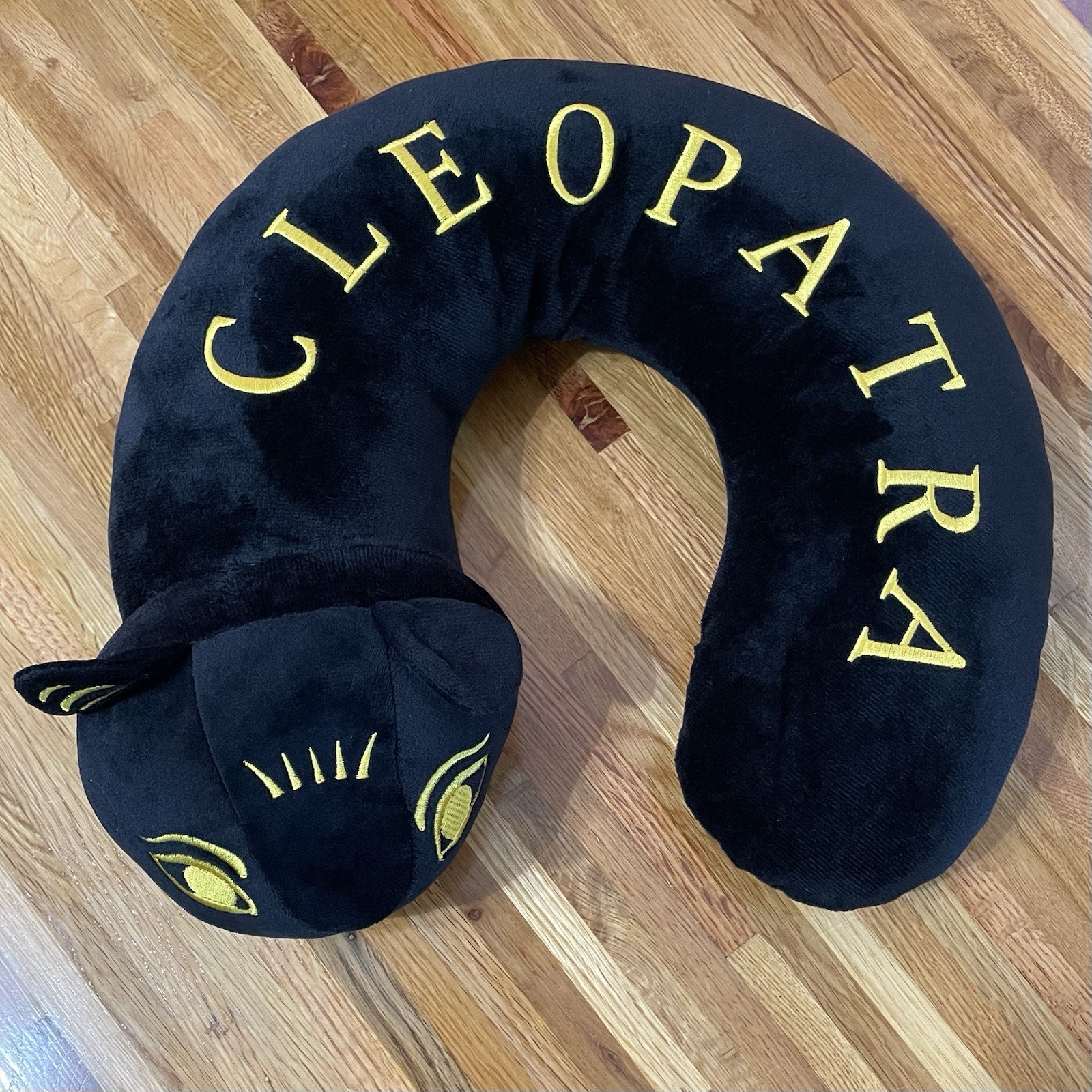 Krewe of Cleopatra 2026 Black Cat Neck Wrap Pillow RARE Mardi Gras
