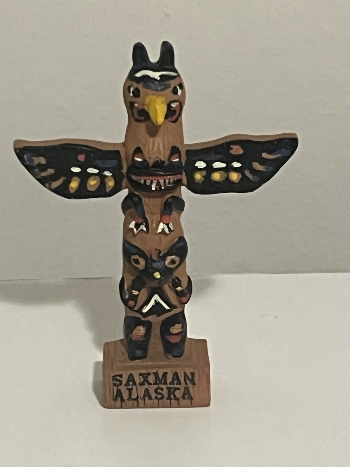 Vintage Totem Pole Resin Saxman Alaska 4 Vintage Totem Pole Resin Saxman Alaska 4