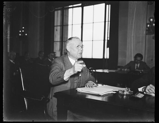 Photo:William Green 1930s Labor Leader Testifying at Hearing