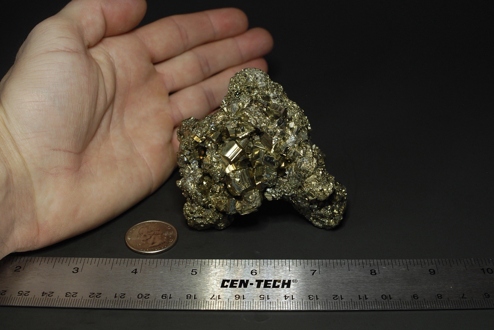 Pyrite Crystal Cluster Minas Gerais Brazil Raw Mineral Specimen 337 Grams