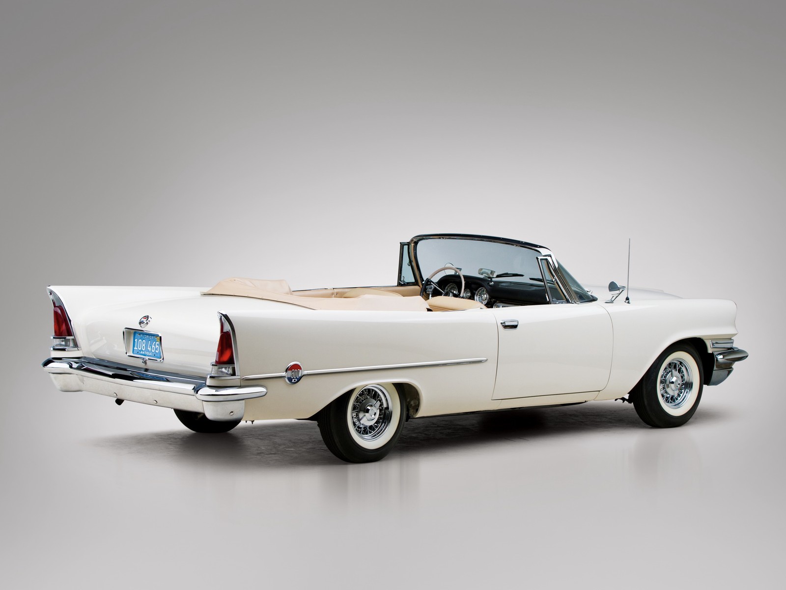 Cars 1958 chrysler 300d convertible luxury retro Art Print Poster 11x17