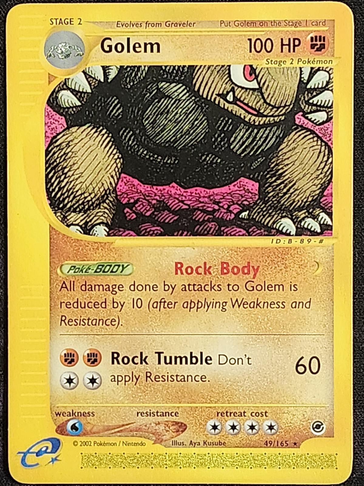 Pokemon Golem 49/165 (MP) Expedition EX