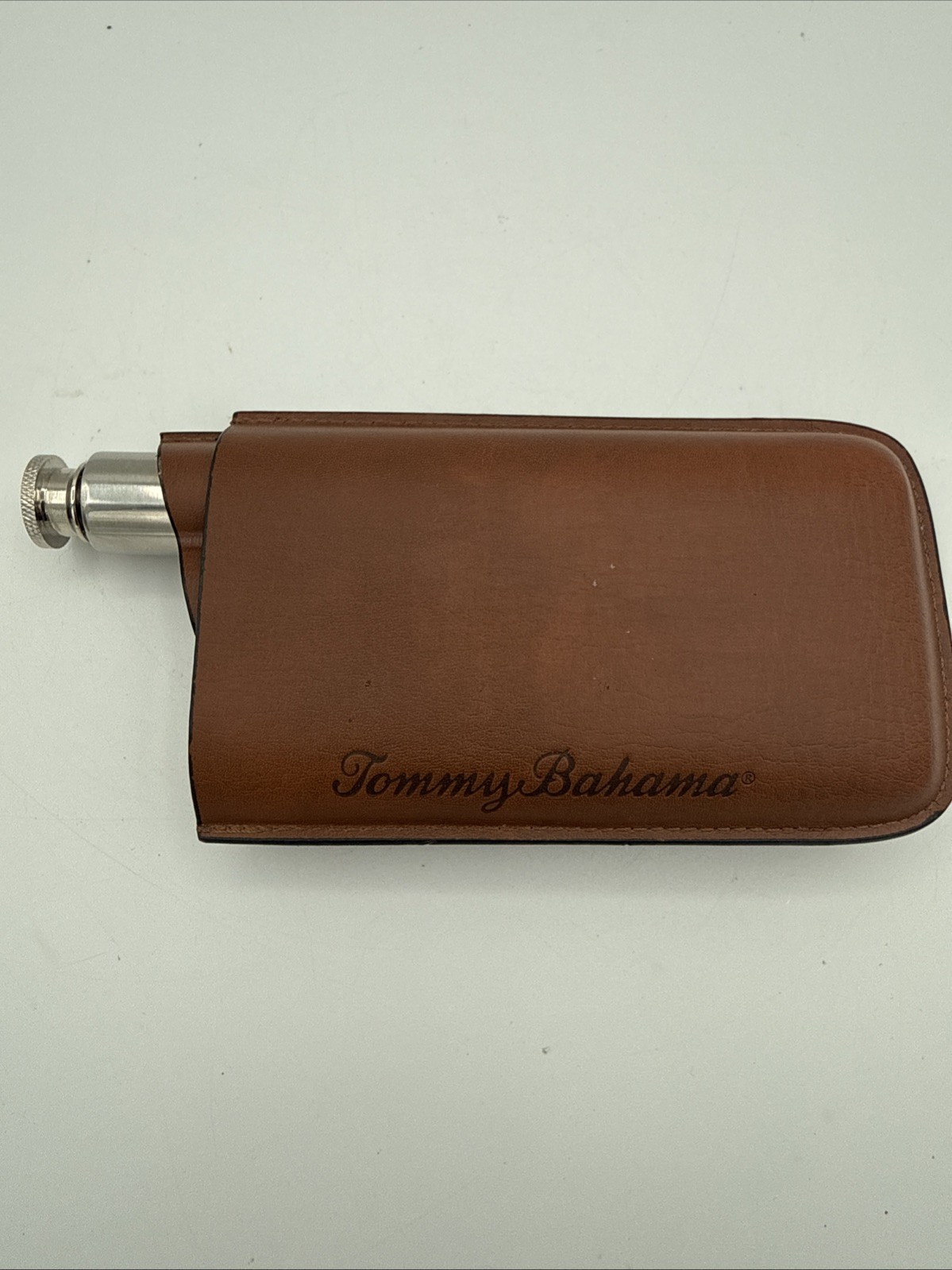 Tommy Bahama Cigar Flask Lighter Cutter Leather Travel Kit Case-Read Description