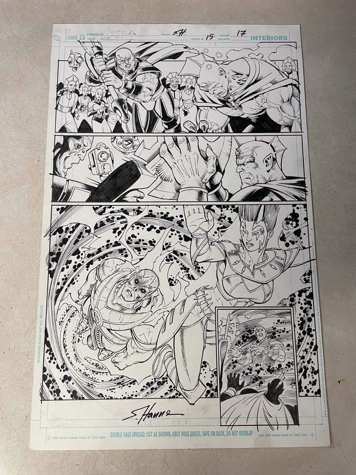 REBELS #15 comic art INCREDIBLE HALF SPLASH EXECUTION  2010 DESPERO STARRO