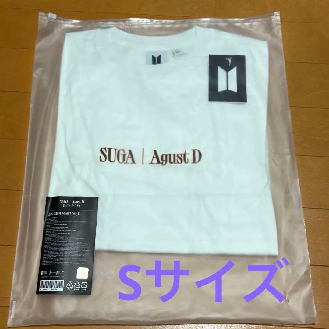 BTS SUGA Agust D D-DAY Tour Official Long Sleeve T-Shirt White Size S