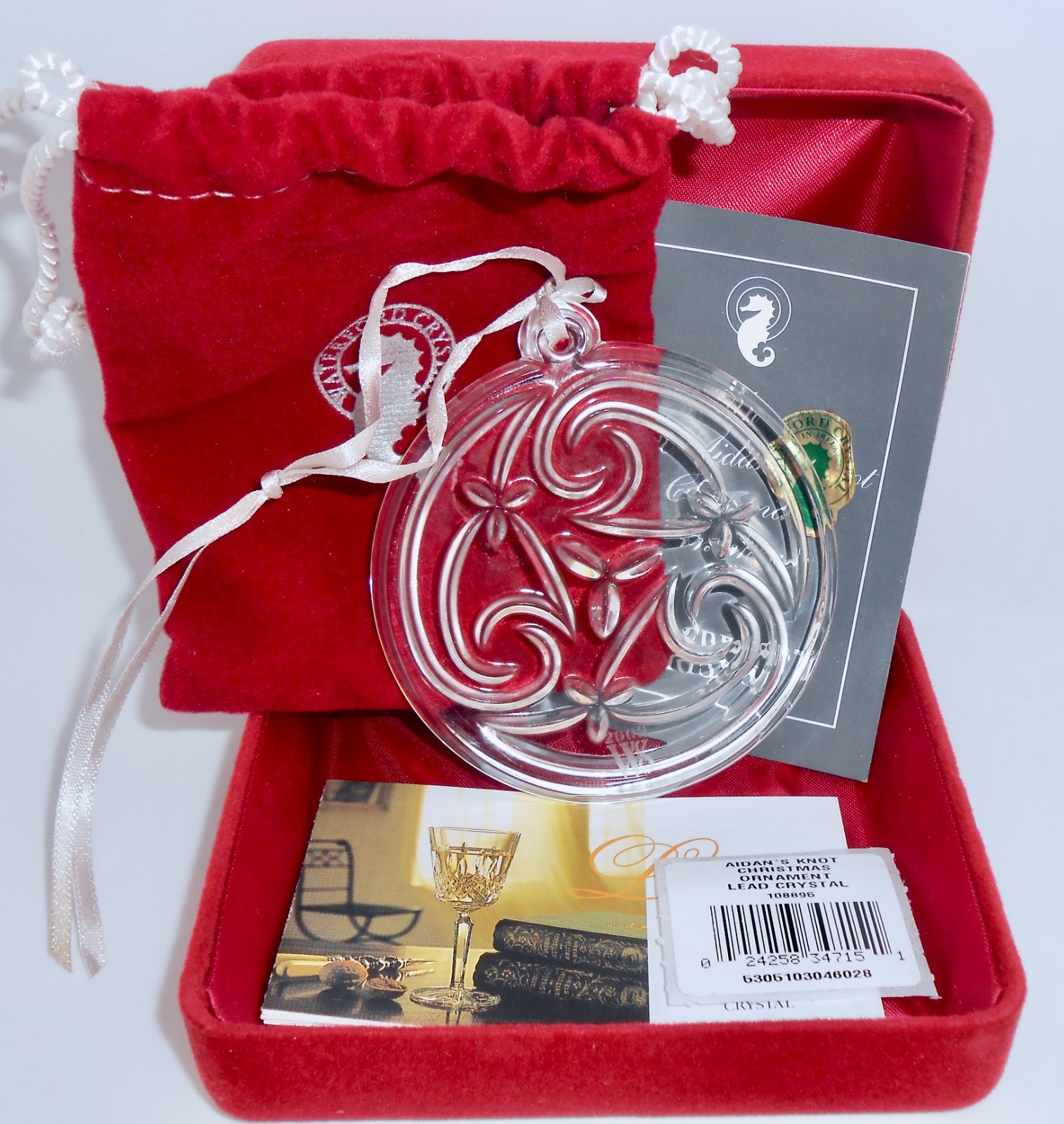 2003 WATERFORD SOCIETY Celtic Aidan\'s Knot Christmas Ornament 3rd Edition  H71