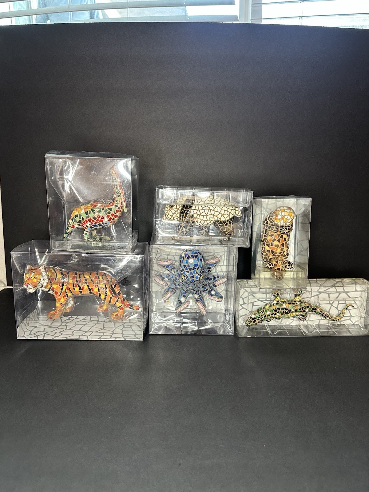 NEW Vintage BARCINO Multi-Color Mosaic  Figurines 