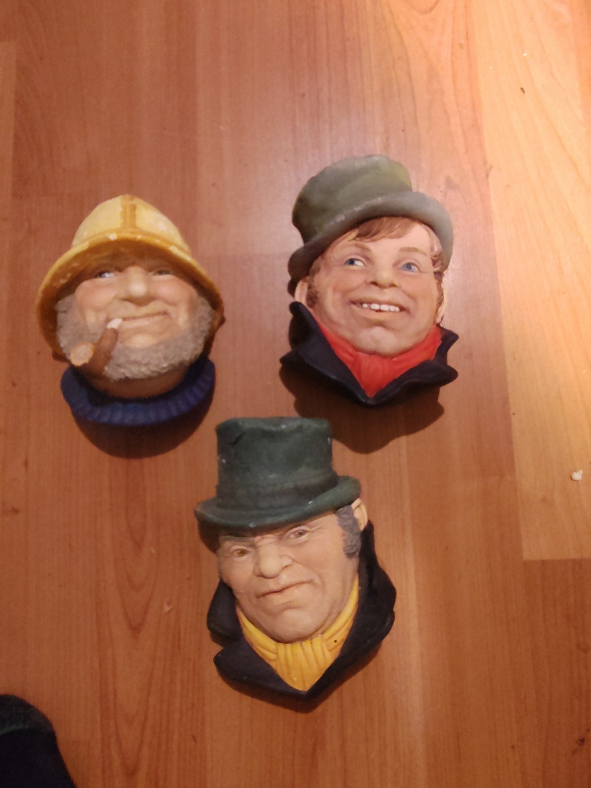 Vintage Bossons Chalkware Character Heads Lot of 3 Old Salt Made in England Vintage Bossons Chalkware Character Heads Lot of 3 Old Salt Made in England
