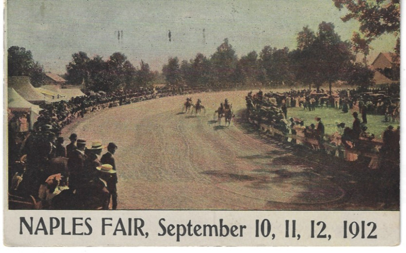 Naples Fair NY-New York 1912 Postcard Harness Racing Vic Herald Victor New York