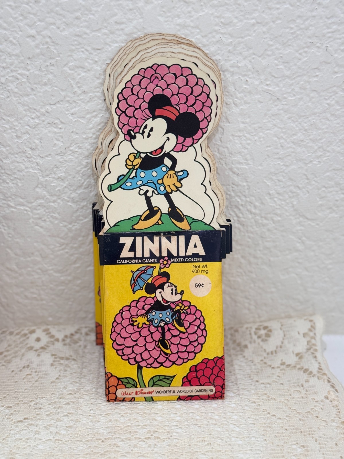 VTG 1977 Walt Disney Wonderful World Gardening Zinnia Seed Pack Minnie Mouse