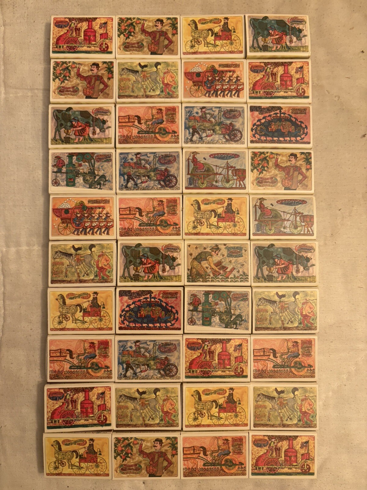 Vintage matchboxes 1965 Lot of 40 New 10 To a Box