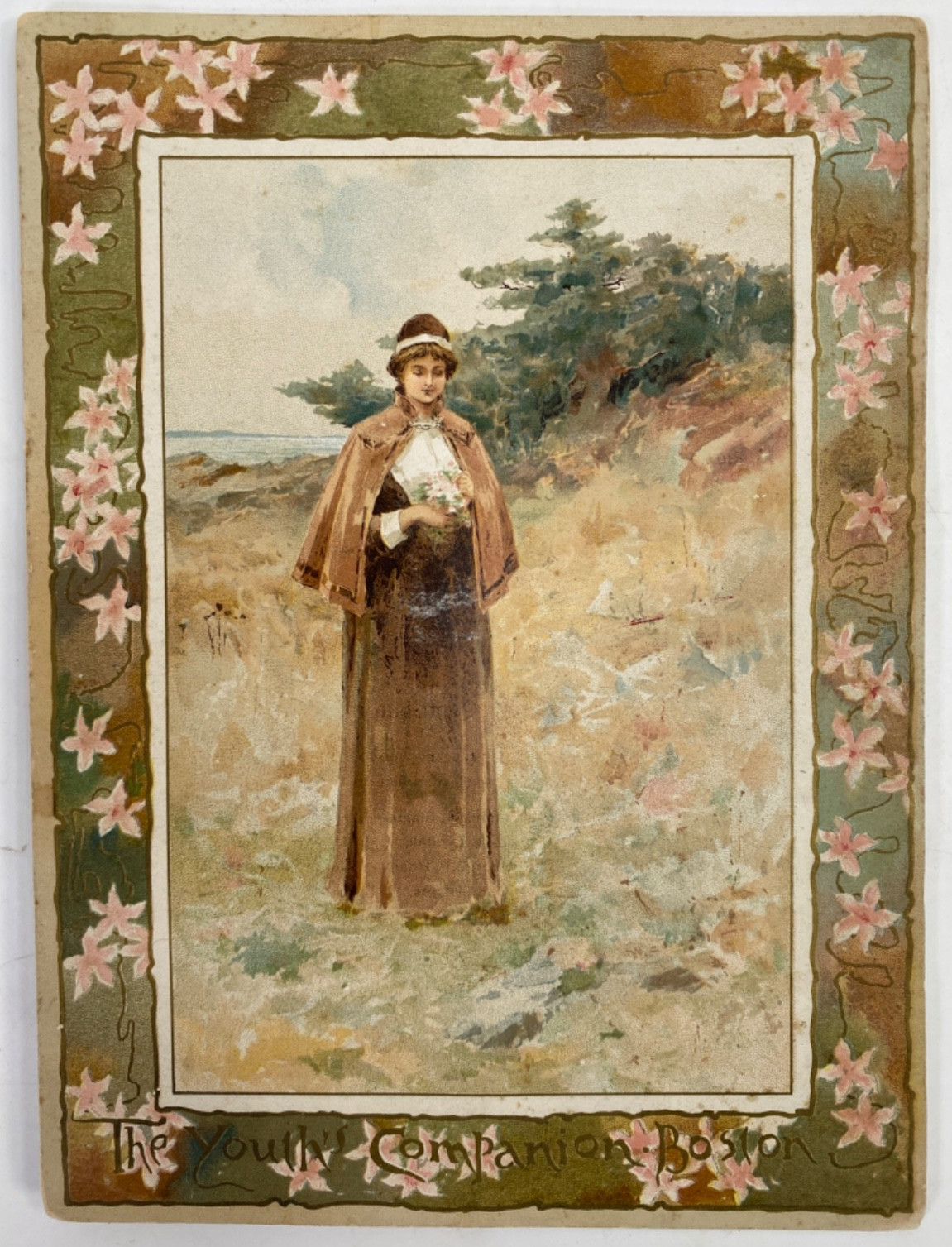 1889 THE YOUTH'S COMPANION antique advertising card for 1890 MAGAZINE SEASON 1889 THE YOUTH'S COMPANION antique advertising card for 1890 MAGAZINE SEASON