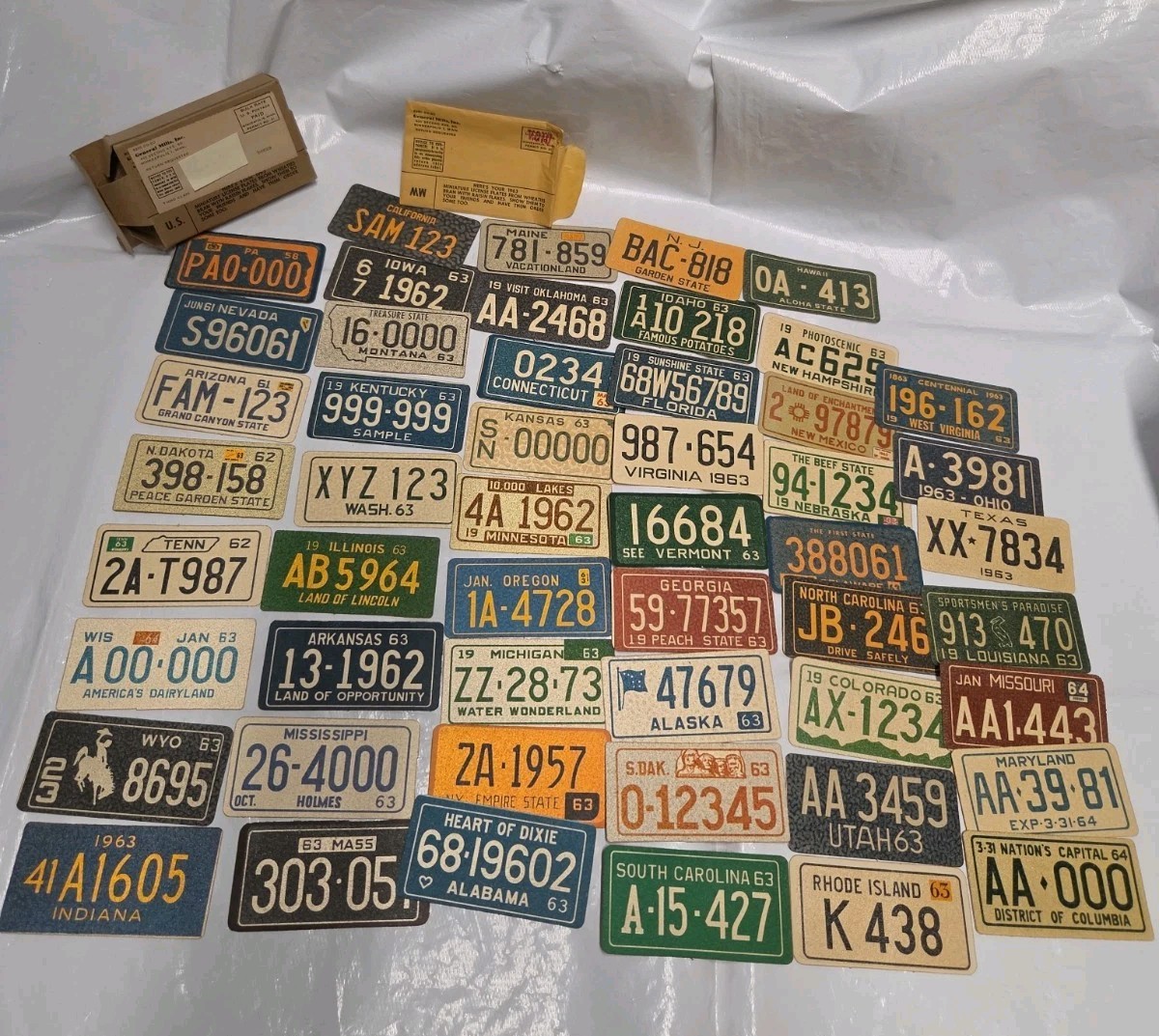 Vintage 1963 Wheaties Collectible Bicycle License Plate Stickers Lot Of 51 READ Vintage 1963 Wheaties Collectible Bicycle License Plate Stickers Lot Of 51 READ