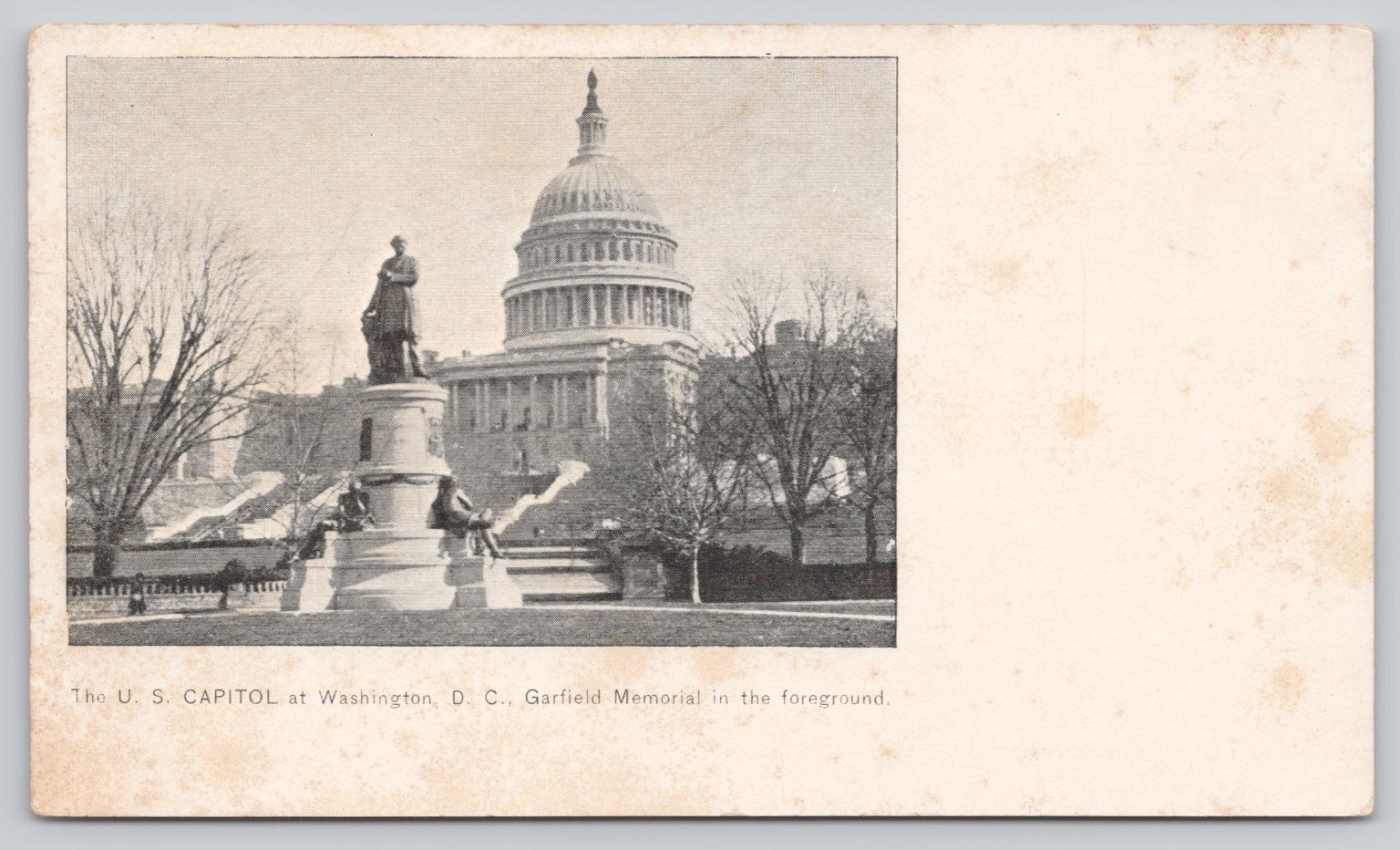 US Capitol Washington DC Garfield Memorial Sprague Souvenir Private Mailing Card