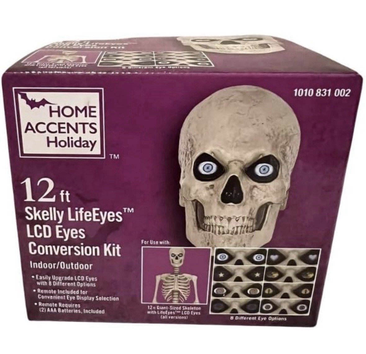 HOME ACCENTS-Halloween 12 ft Skelly LifeEyes LCD Eyes New (Without Screwdriver)