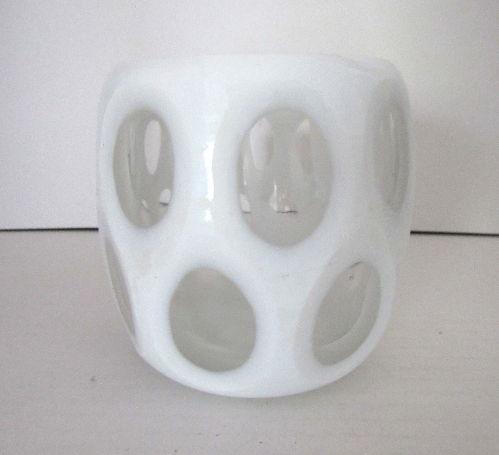 Handmade Coin Dot 3 1/2-Inch-Tall Glass Vase Vintage
