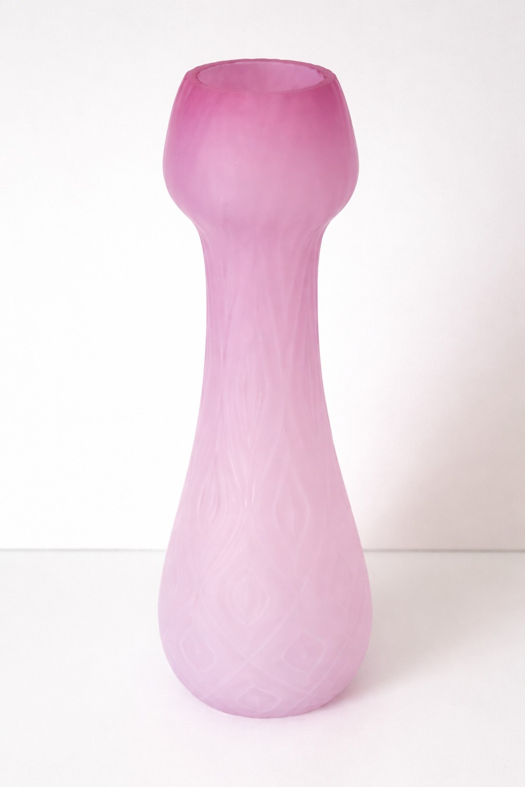 Antique Josef Rindskopf Satin Rubina Blown Molded Vase Art Nouveau Antique Josef Rindskopf Satin Rubina Blown Molded Vase Art Nouveau