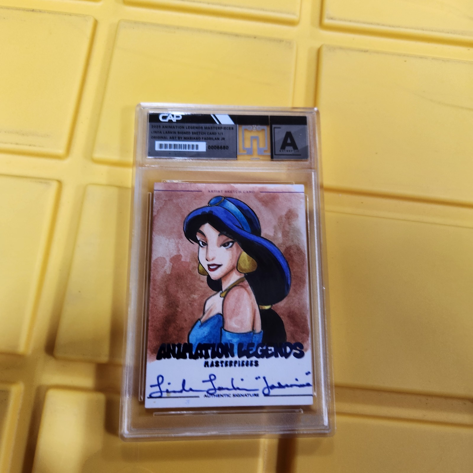 Disney Jasmine SKETCH Card 1/1 From Animation Legends Signed Linda Larkin H85