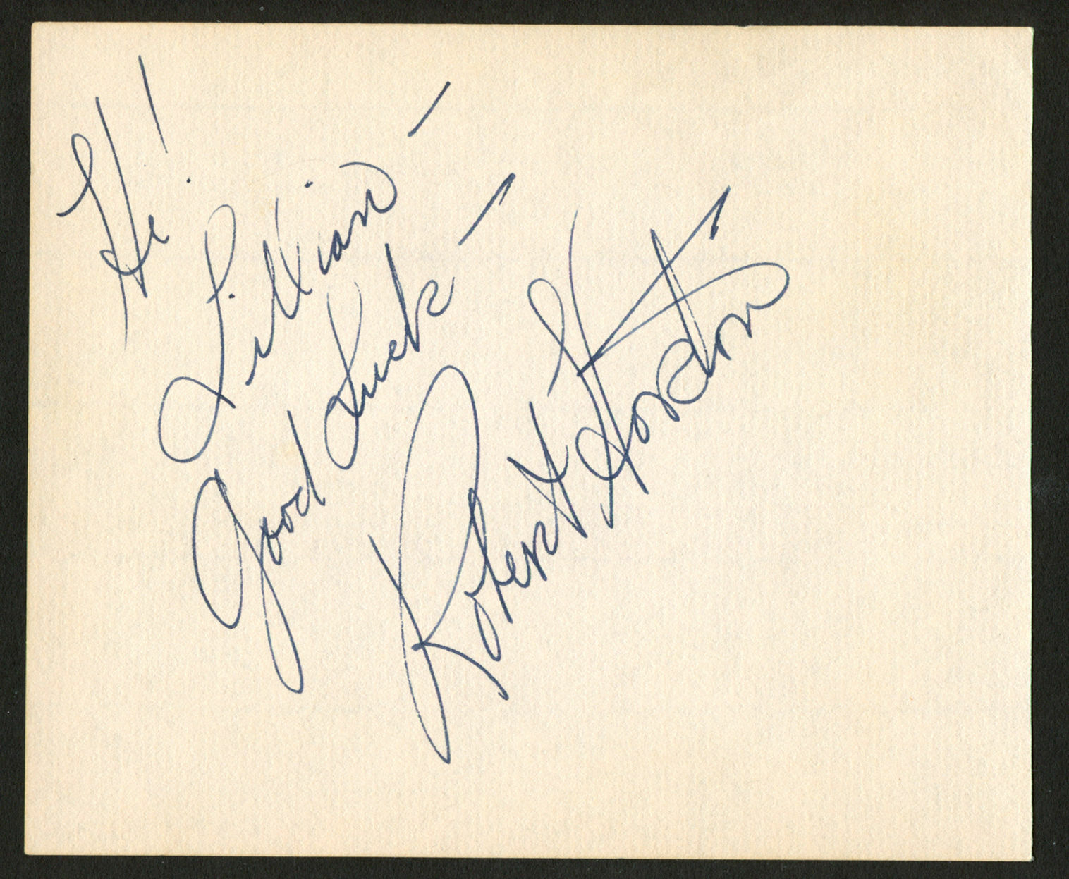 Robert Horton d2016 signed autograph 4x5 cut American Television Actor AB1041
