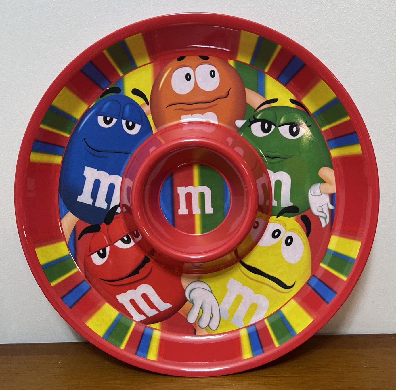 M&M Dip & Chip Platter / Salad Spoon And Fork Set