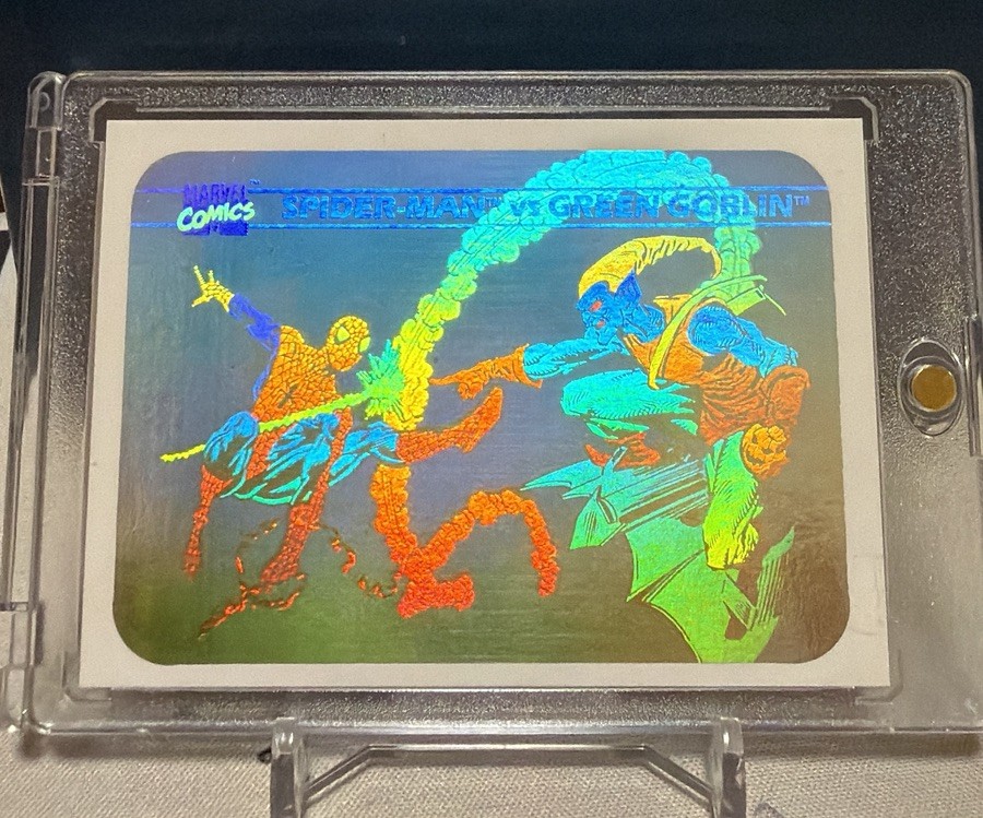 1990 Marvel Cosmic Spider-Man vs Green Goblin Hologram MH-5 Near Mt/Mint