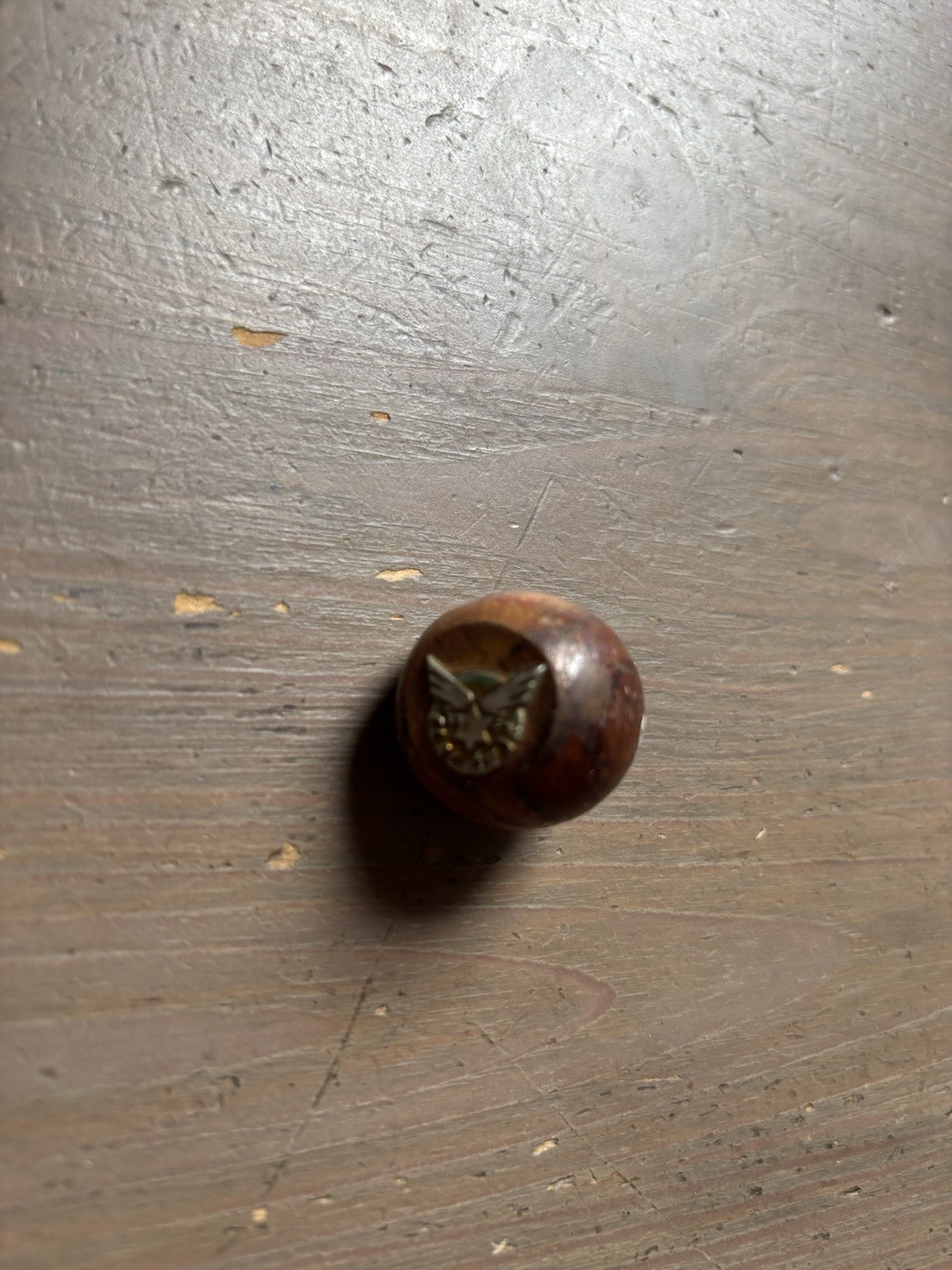 RARE  VINTAGE ISRAEL AIRLINES EL - AL ADVERTISING OLIVE WOOD COMPASS