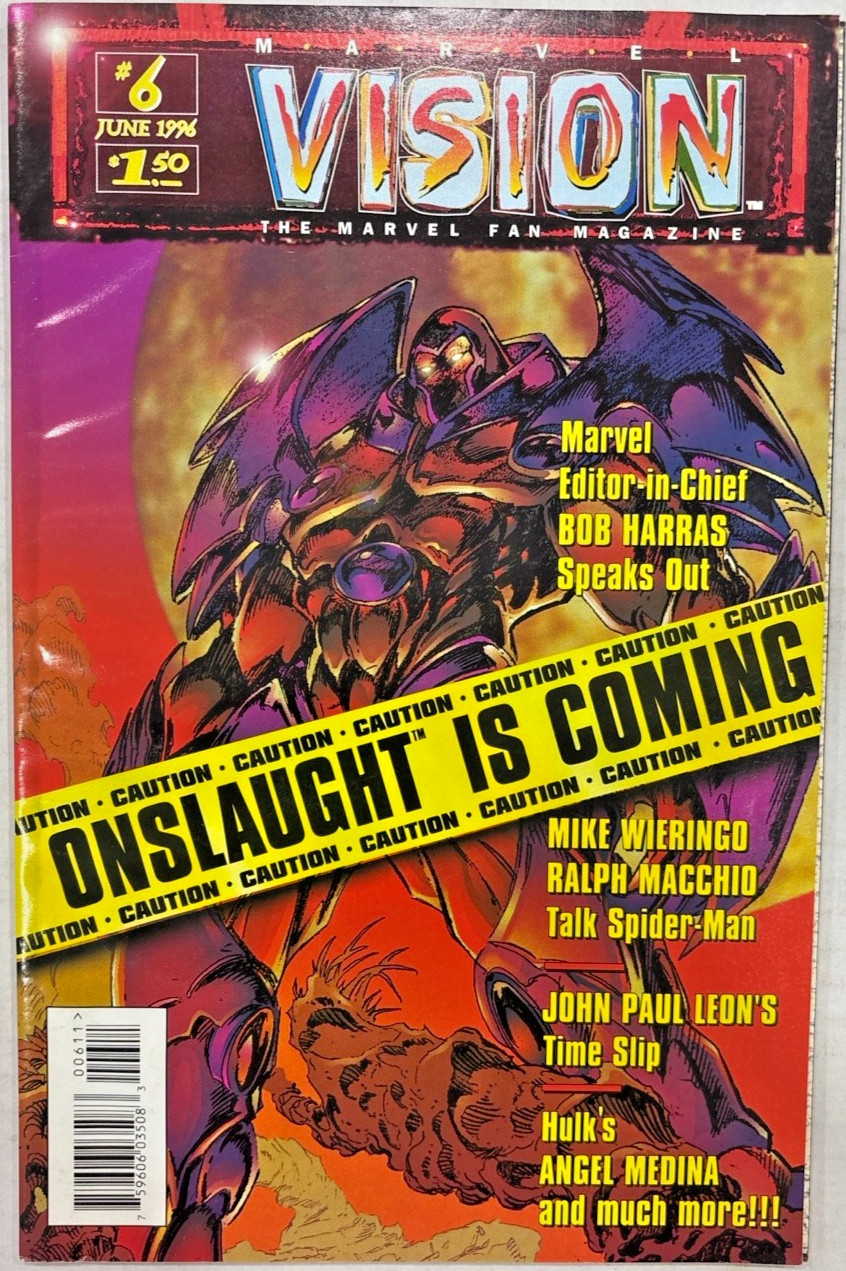 Marvel Vision #6 June 1996 Onslaught Is Coming Magazine Marvel VF