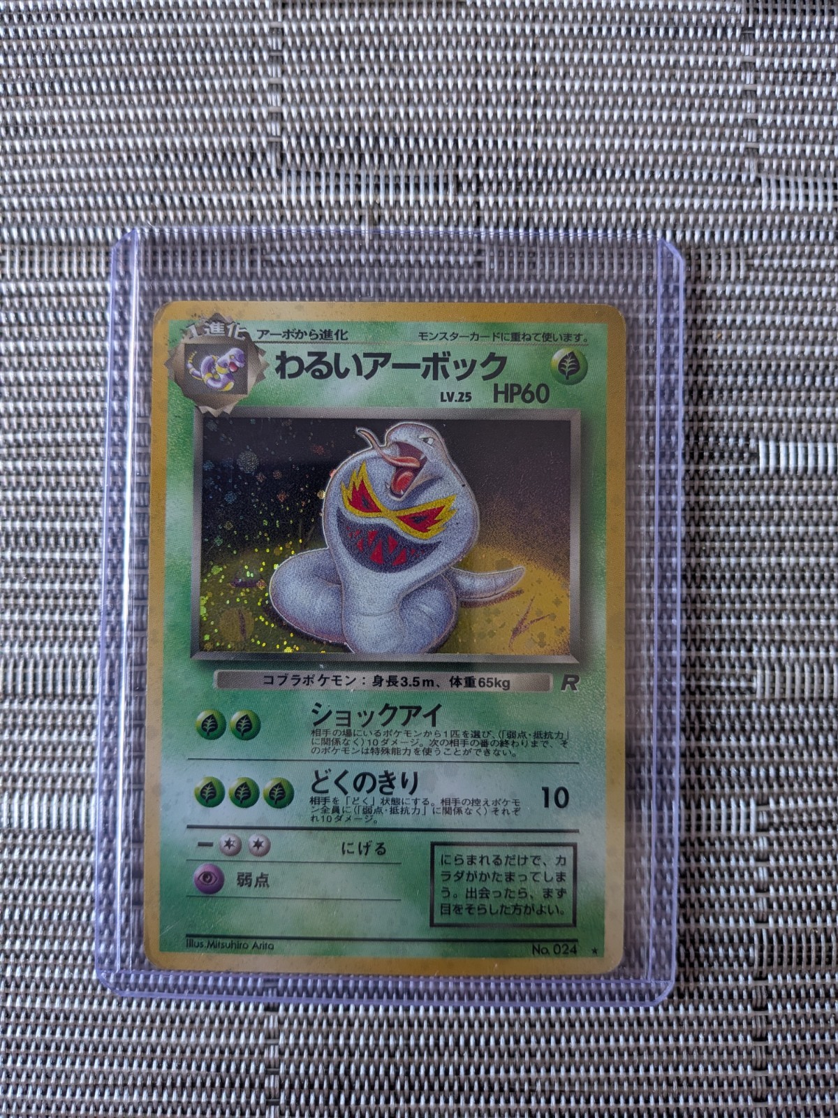 Pokémon TCG Dark Arbok Holo Rare No 024 Japanese Team Rocket