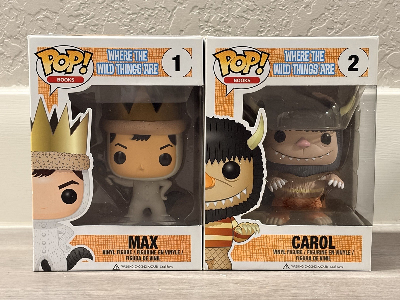 Funko POP Where The Wild Things Are #01 Max & #02 Carol Set Vaulted NIB HTF
