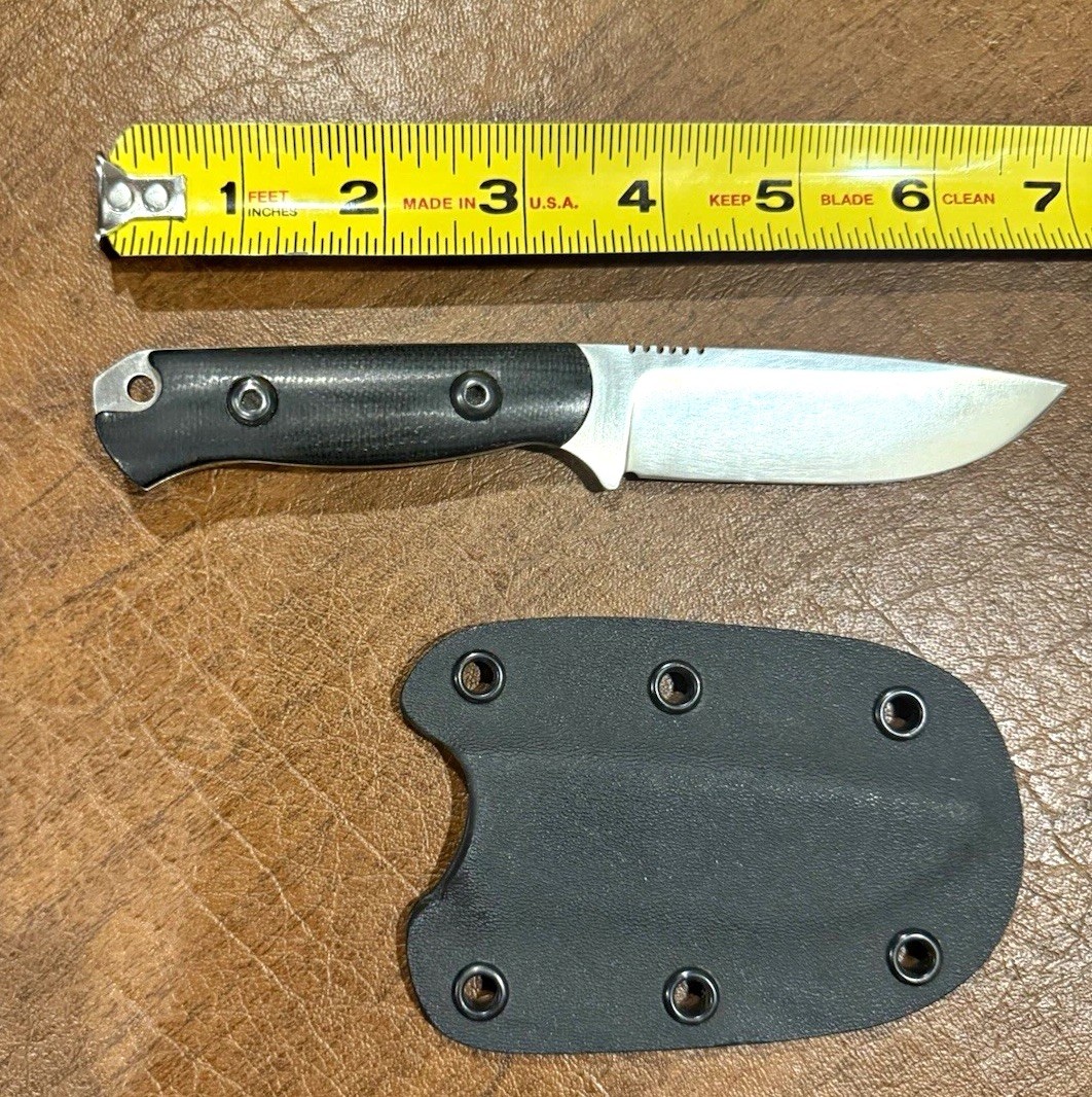 Bark River Knives CPM 3V Drop Point Fixed Blade Knife Micarta Handle with Sheath