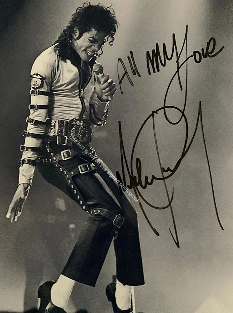 Michael Jackson King of Pop Signed Autograph 5x7 Photo Thriller Music Sing HD095