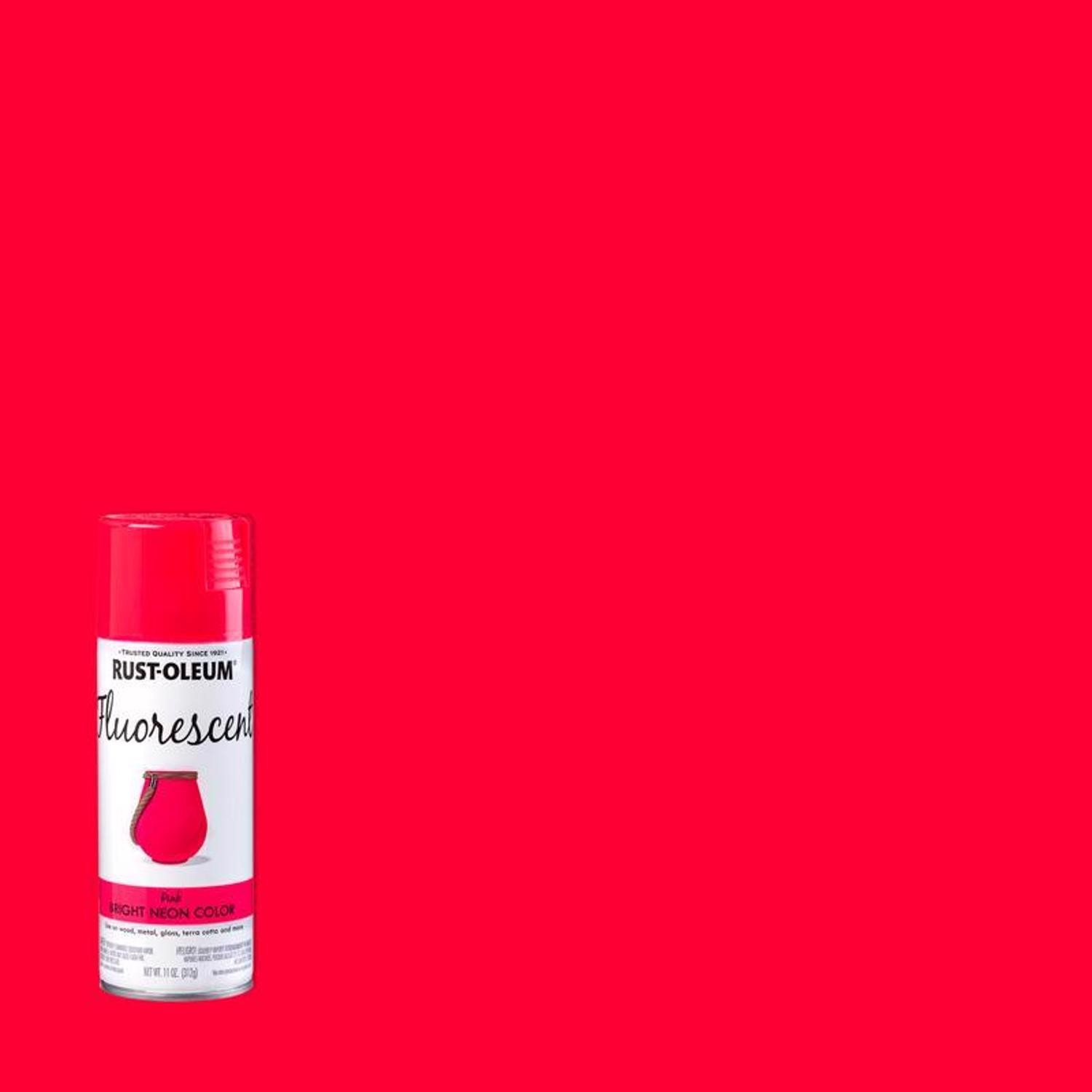 Rust-Oleum 1959830 Specialty Fluorescent Pink Spray Paint 11 oz. (Pack of 6)