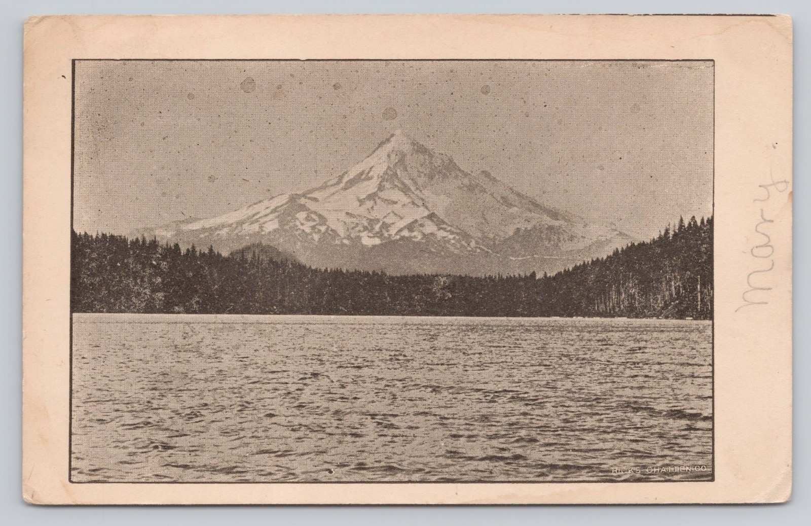 Vtg/Atq Post Card Snow Capped Mountain Lake View R352 Vtg/Atq Post Card Snow Capped Mountain Lake View R352