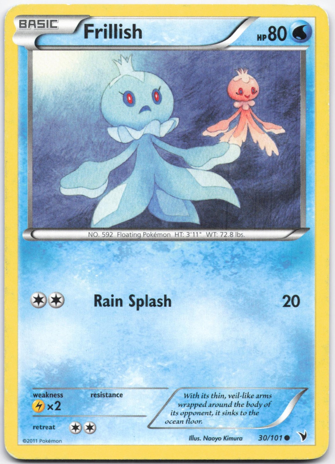 Frillish 30/101 Common Noble Victories Pokemon Heavily Played