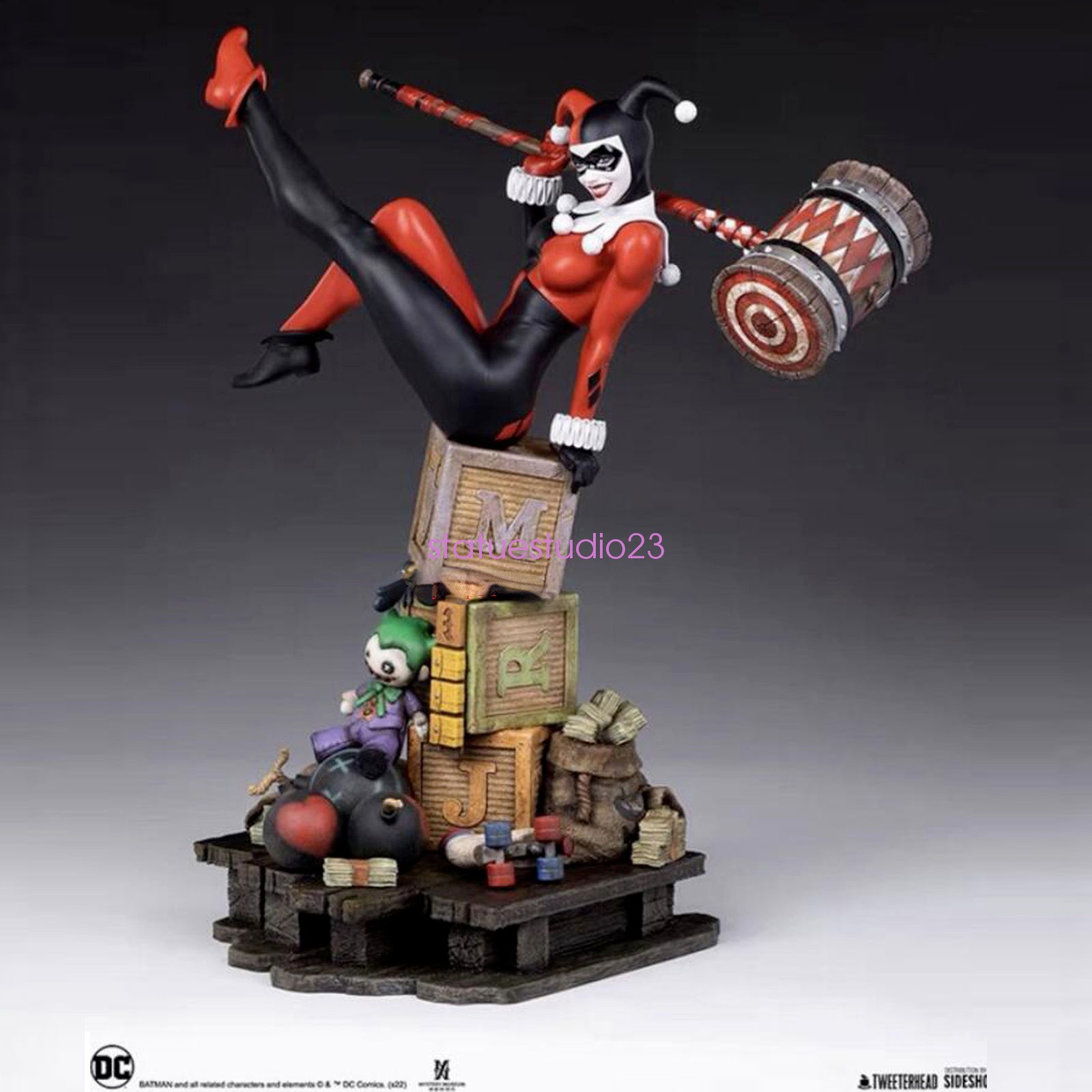 1/4 Sideshow Harley Quinn Statue Resin Figure Model Limited Gift