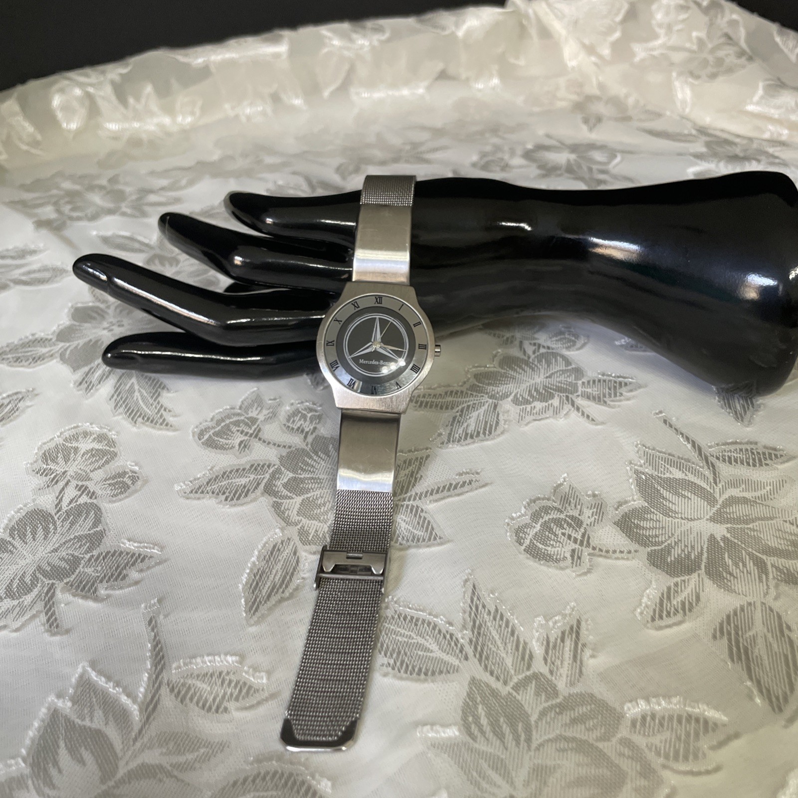 Vintage Mercedes Benz Wristwatch Stainless Steel Quartz New Battery