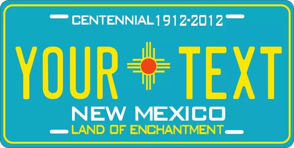 New Mexico 2010 Custom State License Plate Personalized 12