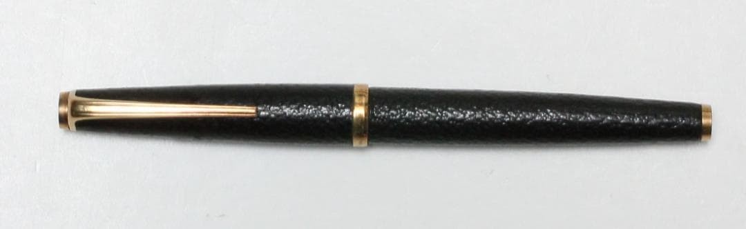 Platinum Sheaff Fountain Pen 18K Gold Nib Vintage Leather Barrel Pre-owned