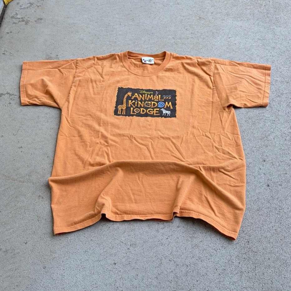 Y2K Walt Disney World Disney's Animal Kingdom Lodge Adult Orange Sz XL T-Shirt